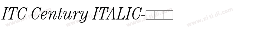 ITC Century ITALIC字体转换